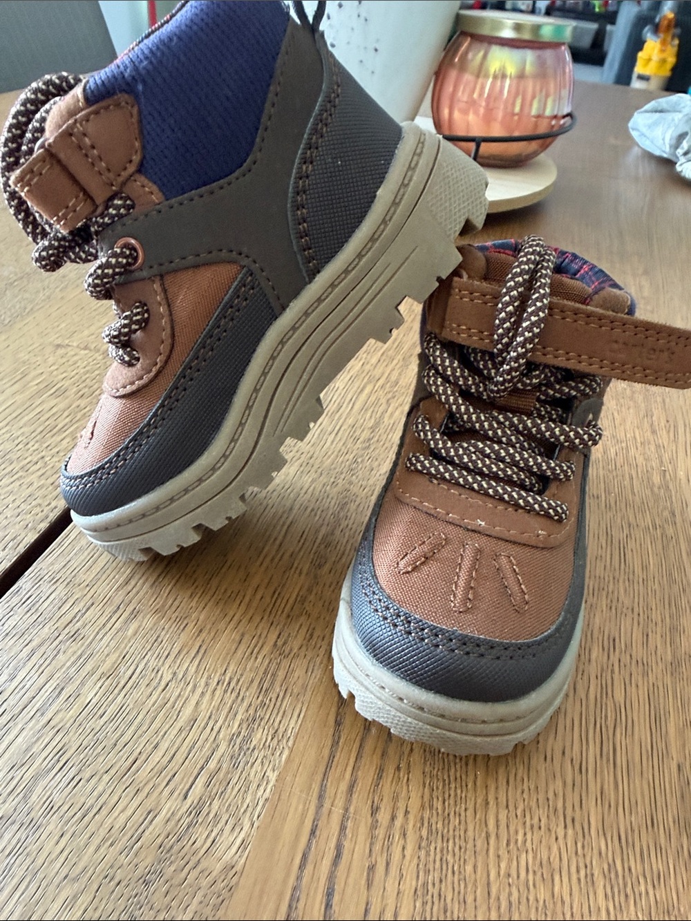 Carter's Brown and Gray Toddler Outdoor Boots